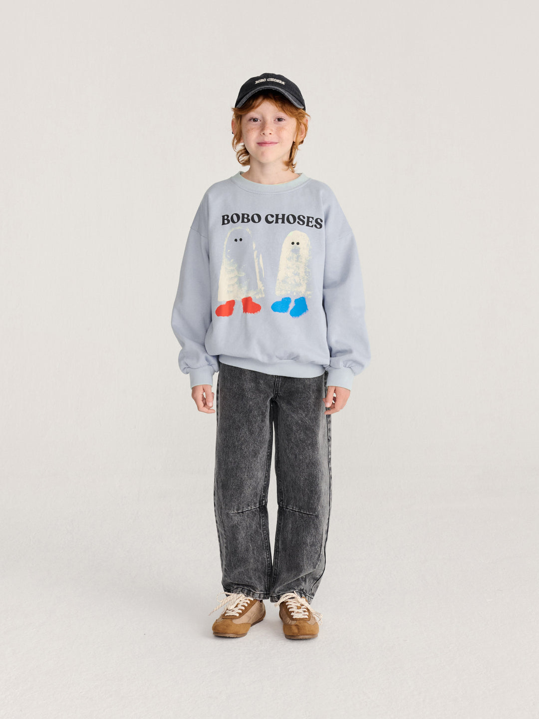 [Bobo Choses]Booty Ghosts Sweatshirt - Light Blue