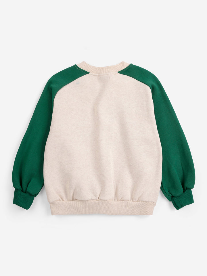 [Bobo Choses]Mr. Footish raglan sweatshirt-Offwhite