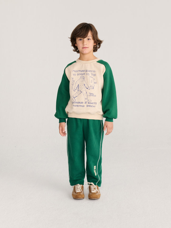 [Bobo Choses]Mr. Footish raglan sweatshirt-Offwhite