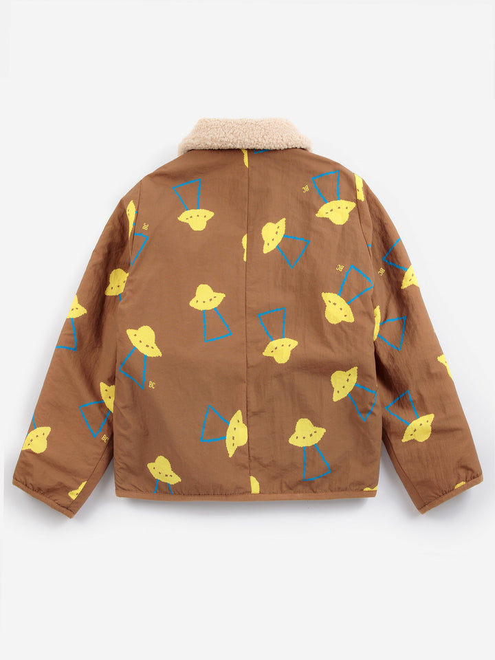 [Bobo Choses]Pixel Abduction all over reversible jacket - Brown
