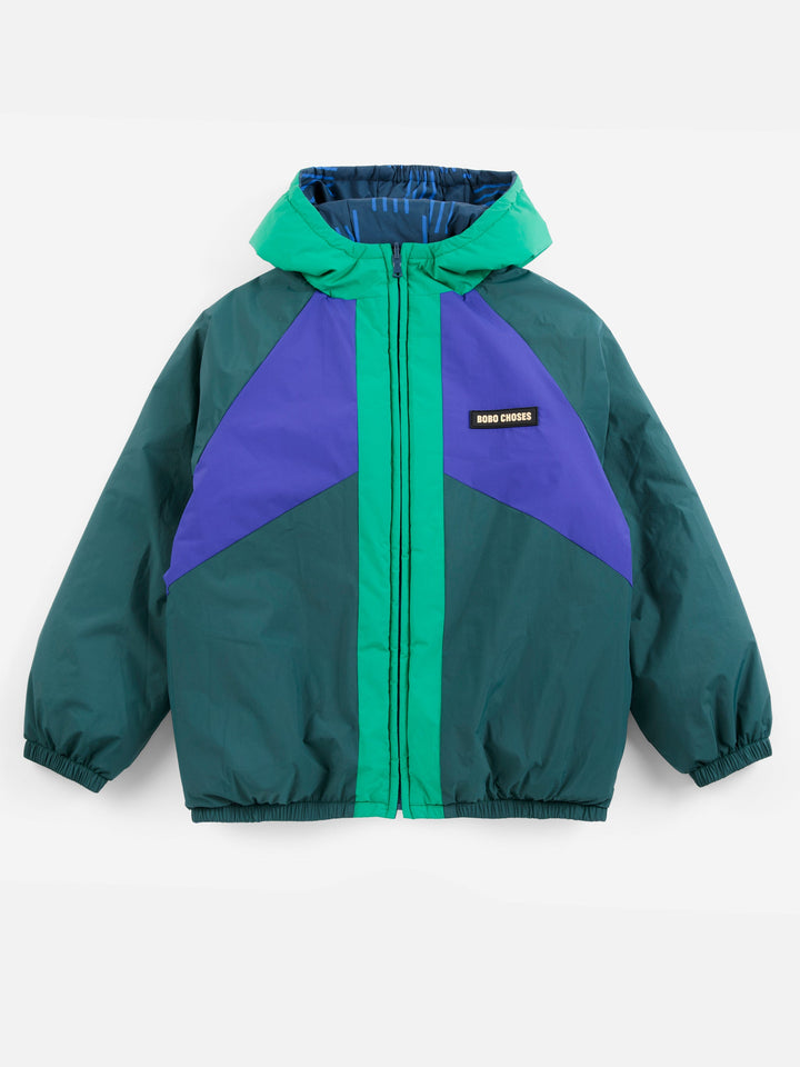 [Bobo Choses] Almost Moire all over reversible anorak-Navy Blue