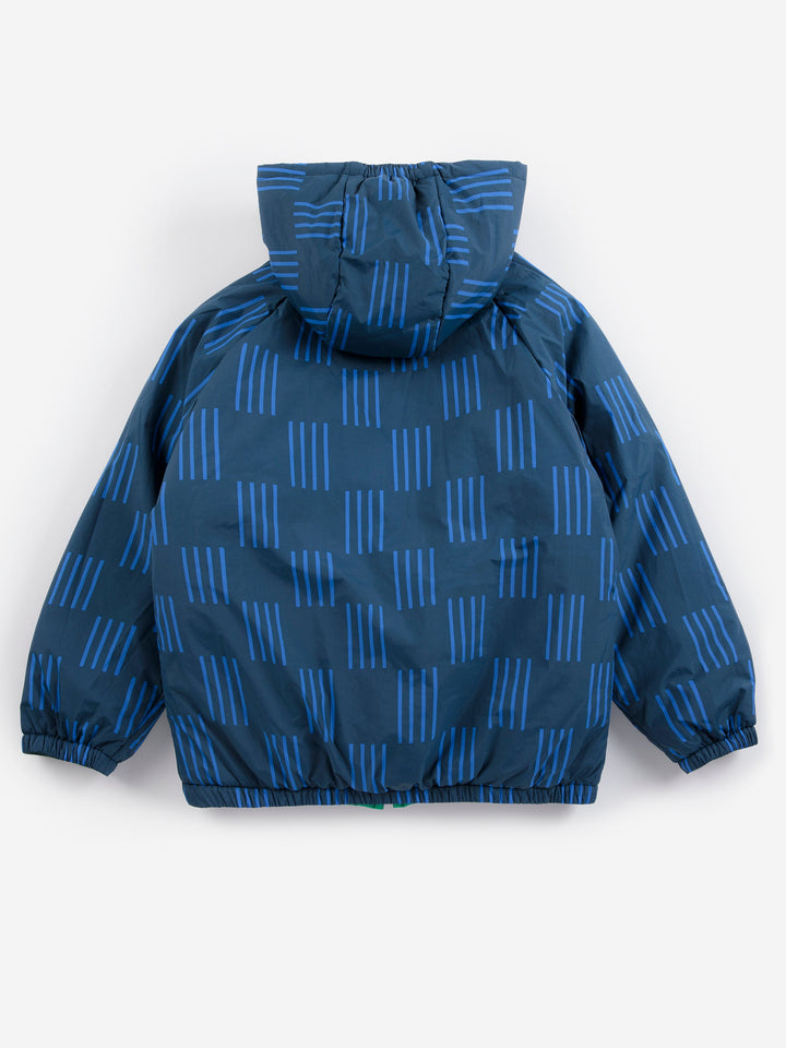 [Bobo Choses] Almost Moire all over reversible anorak-Navy Blue