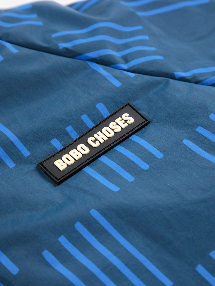 [Bobo Choses] Almost Moire all over reversible anorak-Navy Blue