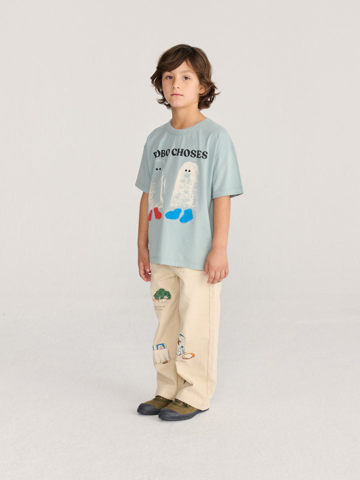 [Bobo Choses]Booty Ghosts T-shirt - Light Blue