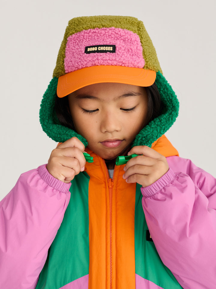 [Bobo Choses] Almost Moire all over reversible anorak-Fuchsia