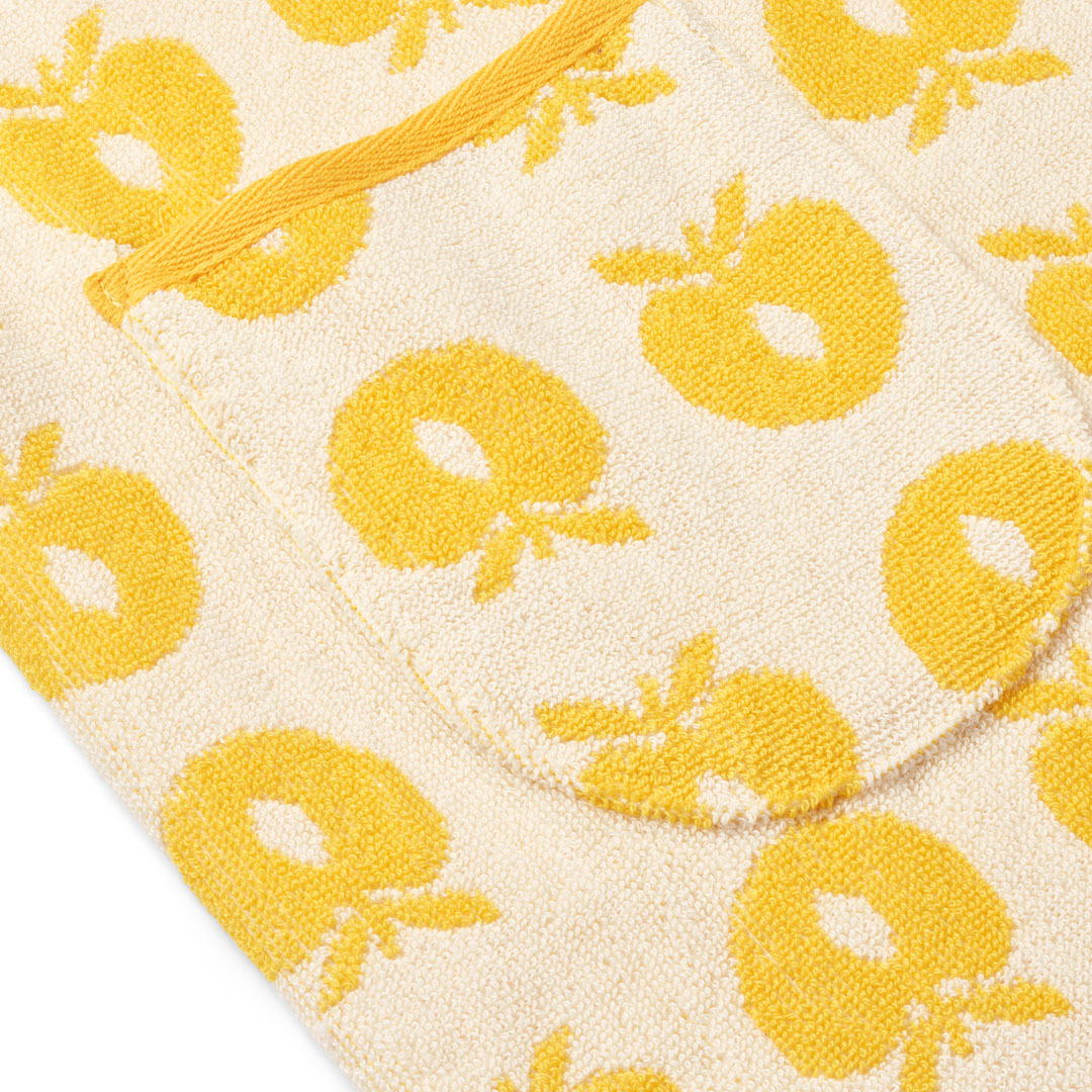 [Smafolk] Bathrobe With Apples - Yellow