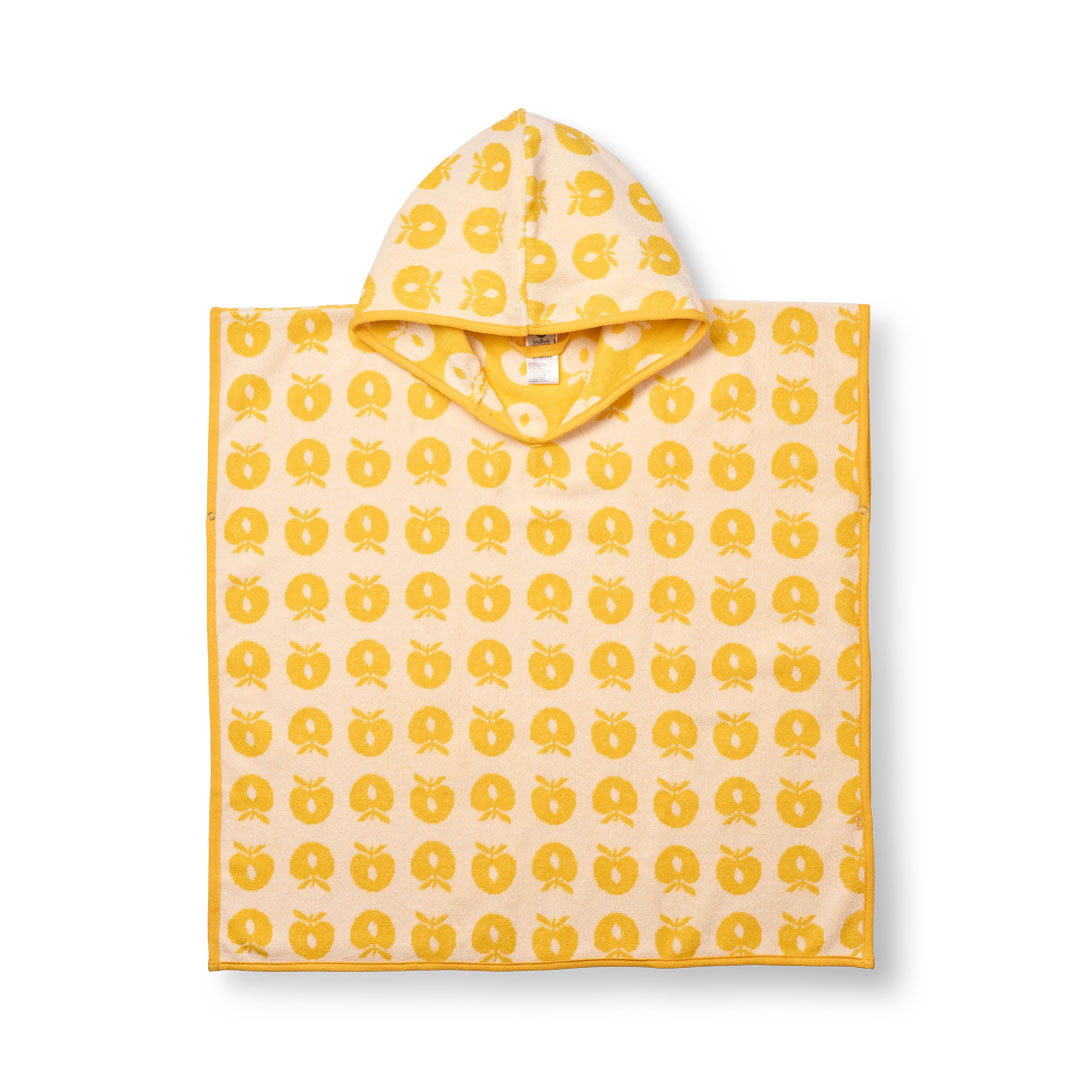 [Smafolk] Bath Poncho With Apples - Yellow