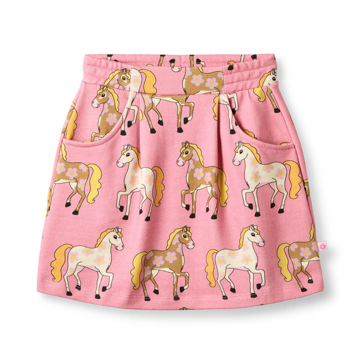 [Smafolk] Brina Skirt With Horses - Sea Pink