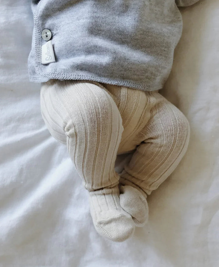 [Condor] Basic Rib Tights - [304 Linen]