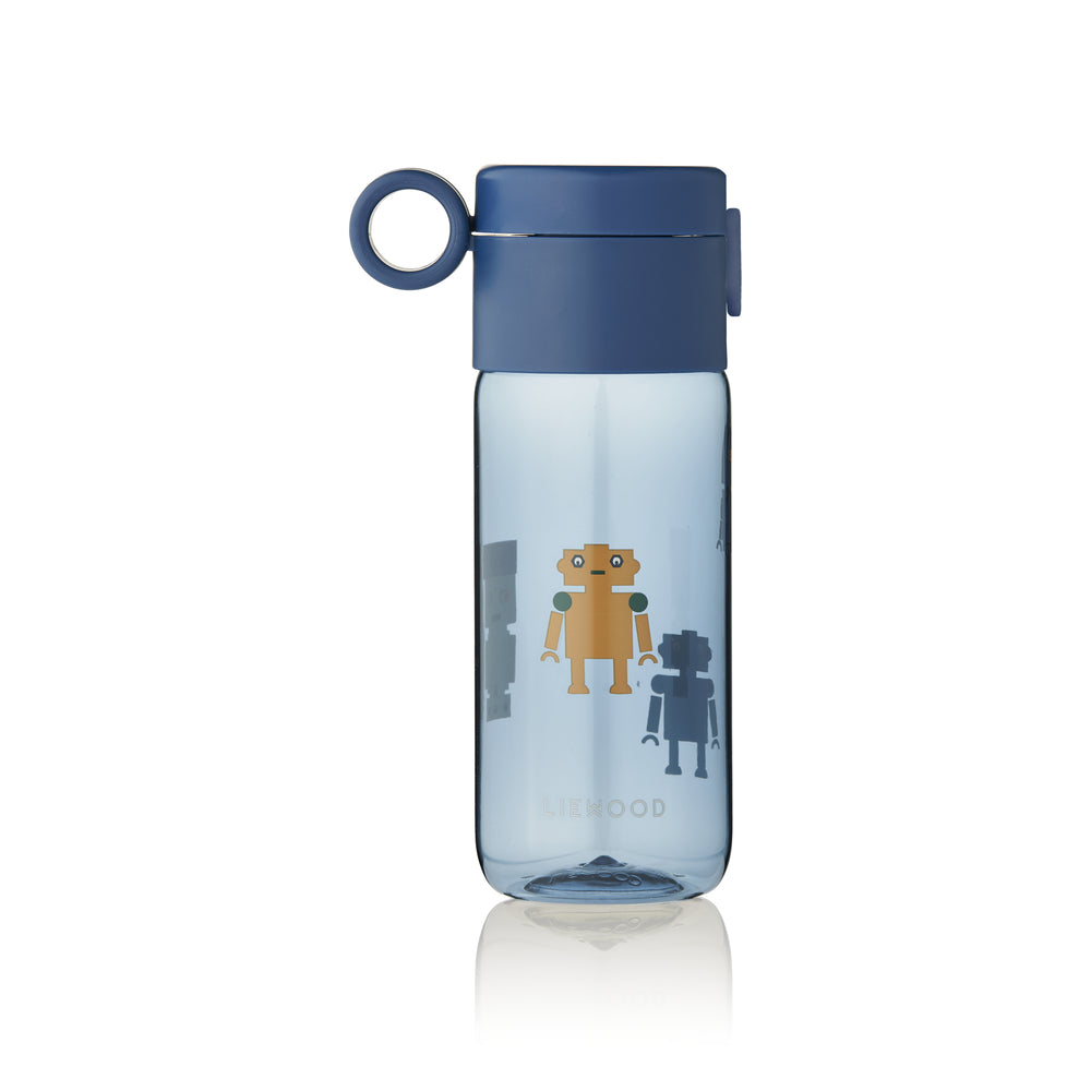 [Liewood] Clemence Tritan Bottle 350ml - Robots / Indigo Blue