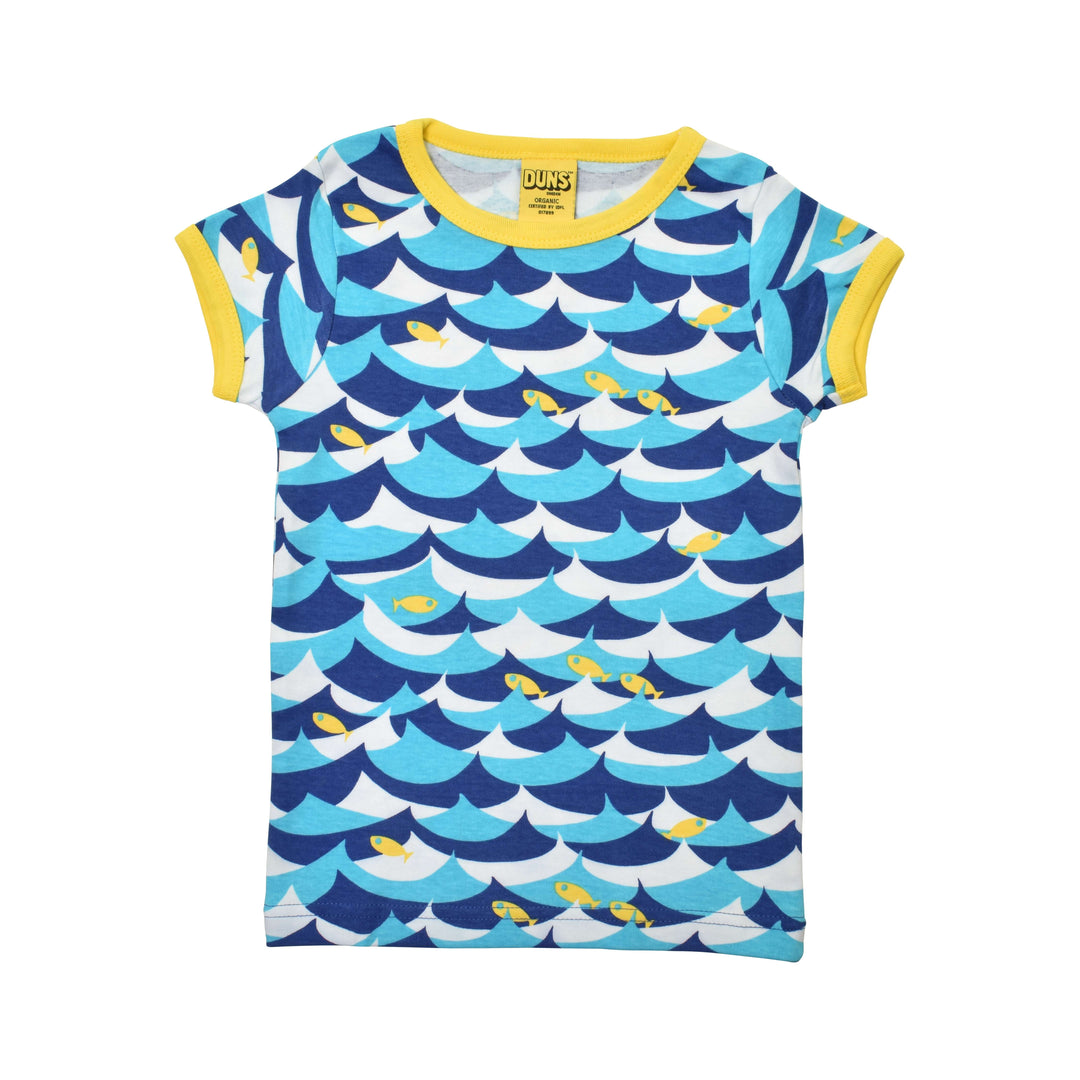 [DUNS Sweden] Short Sleeve Tops- Wave and Fish Blue