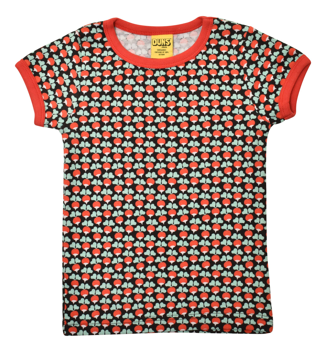 [DUNS Sweden]Short Sleeve top-Mini Radish Poppy red