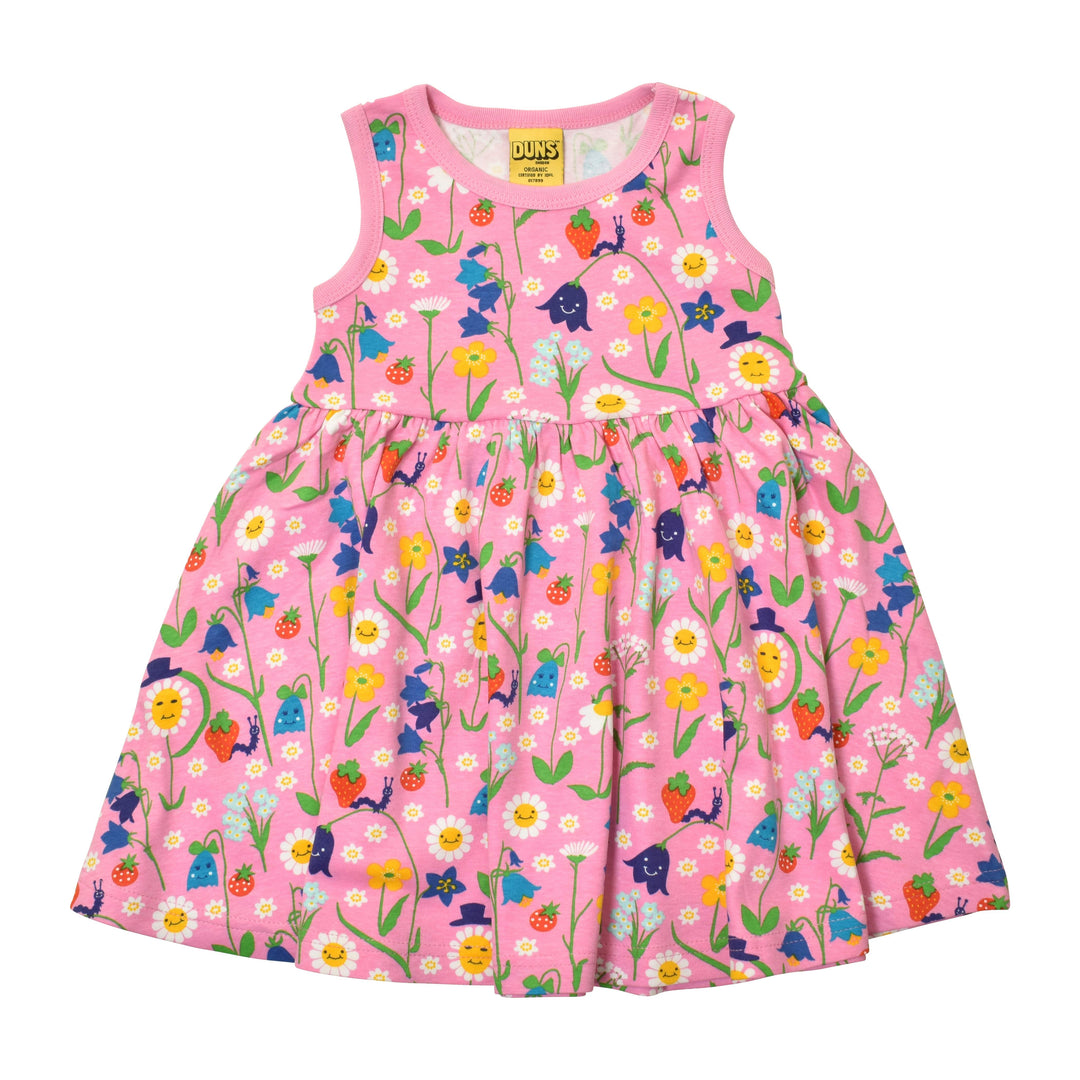[DUNS Sweden] Gather Dress - Happy Flower Lilac Chiffon