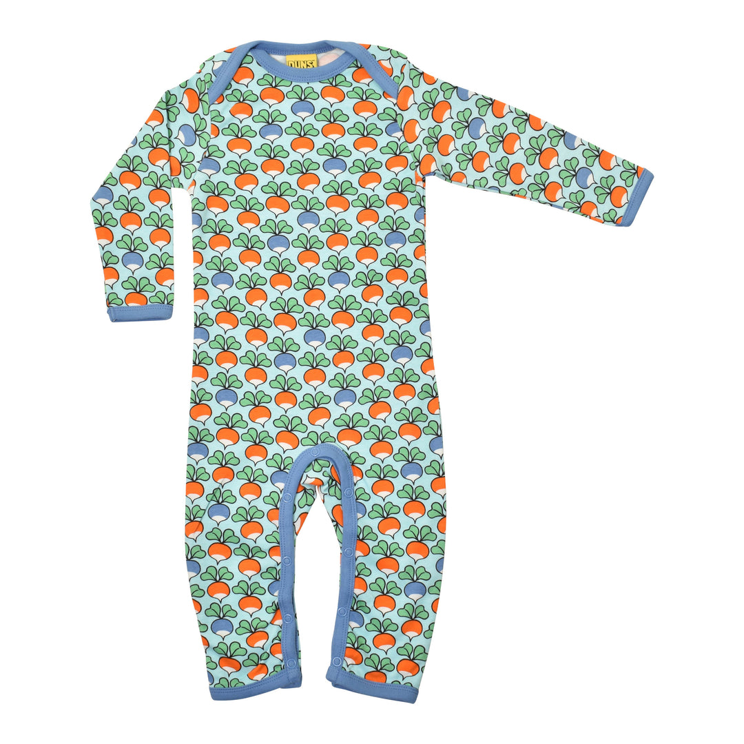[DUNS Sweden] Long Sleeve Lap Neck Suit - Multi Radish Blue