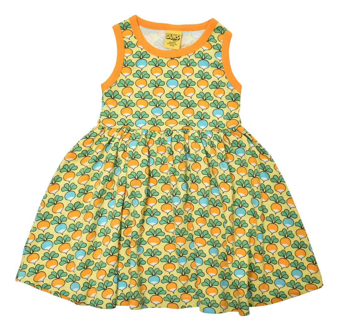 [DUNS Sweden] Gather Dress - Mutil Radish Yellow Cream
