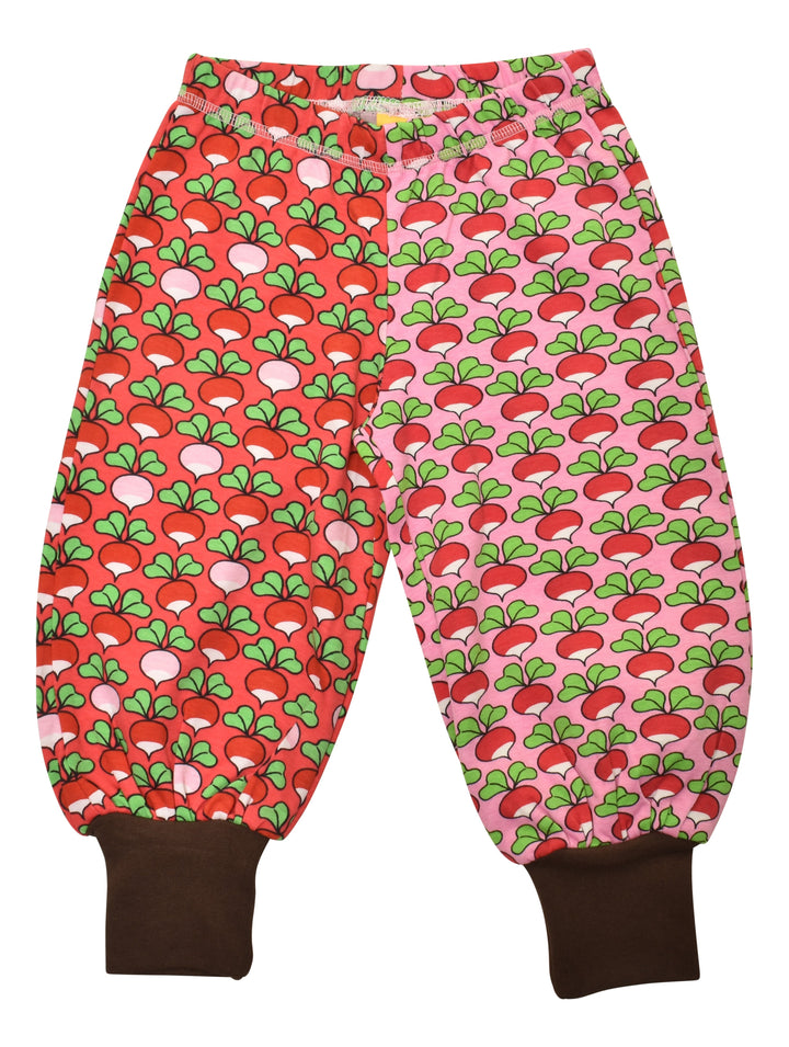 [DUNS Sweden]Baggy Pants-Multi Radish Radish Rough Red mixed Print Radish lilac