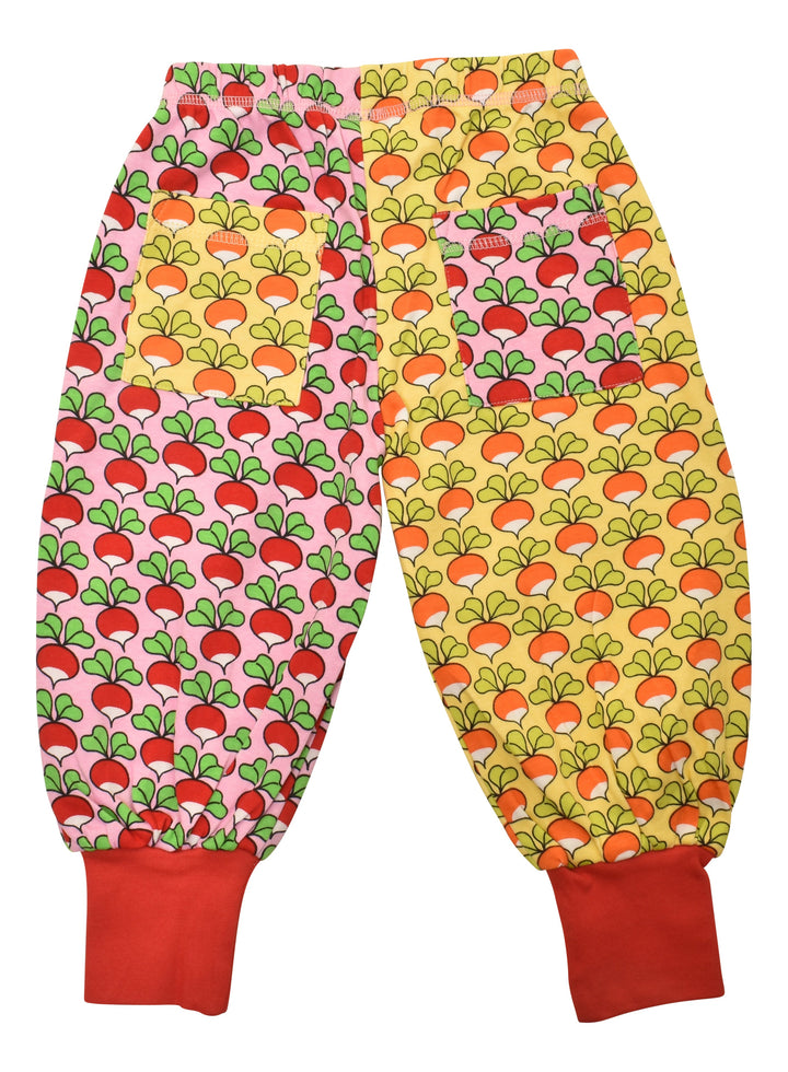 [DUNS Sweden]Baggy Pants-HALF SUNSHINE YELLOW / HALF PRISON PINK