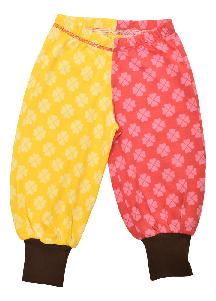 [DUNS Sweden]Baggy Pants-Clover – HALF RED / HALF YELLOW