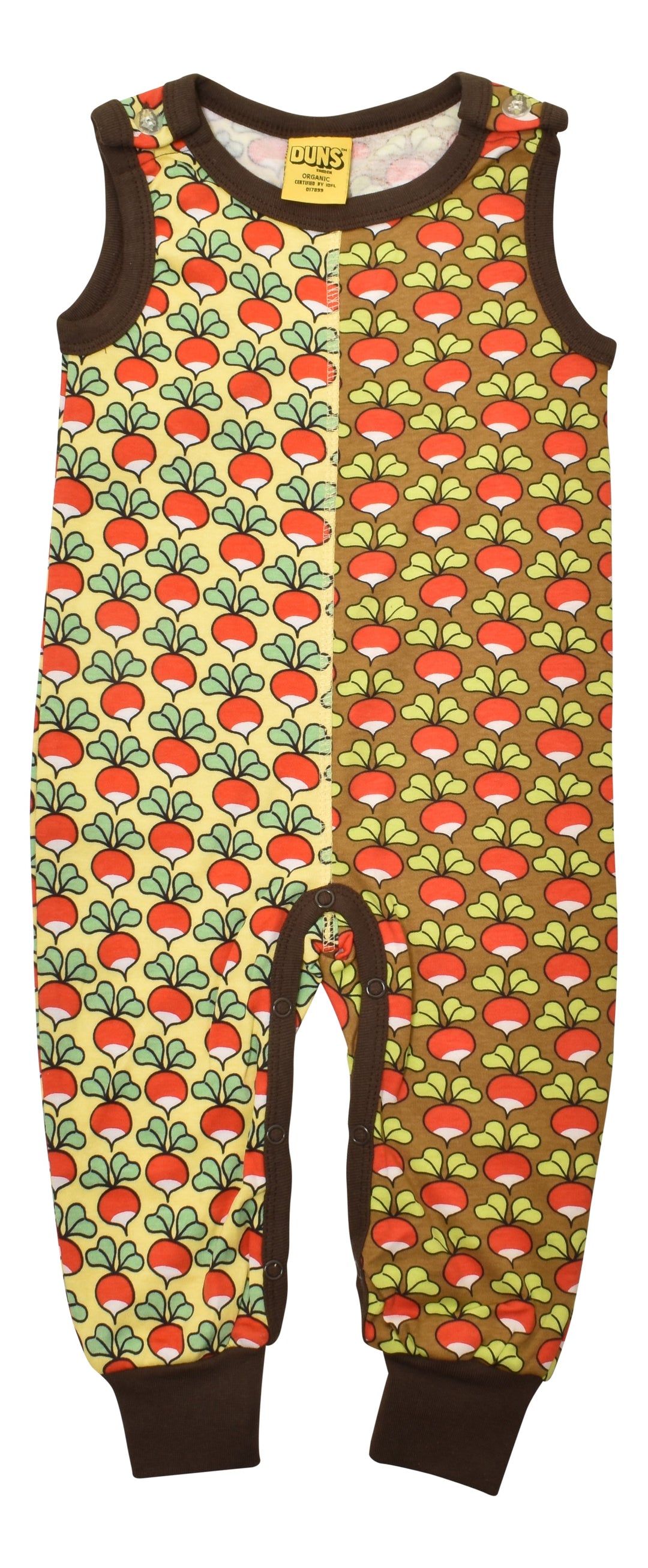 [DUNS Sweden] Dungaree-Radish Yellow cream Mixed print Radish butter nut brown