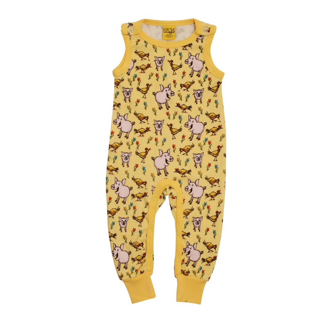 [DUNS Sweden] Dungaree - Pigs and Chicks Pale Banana