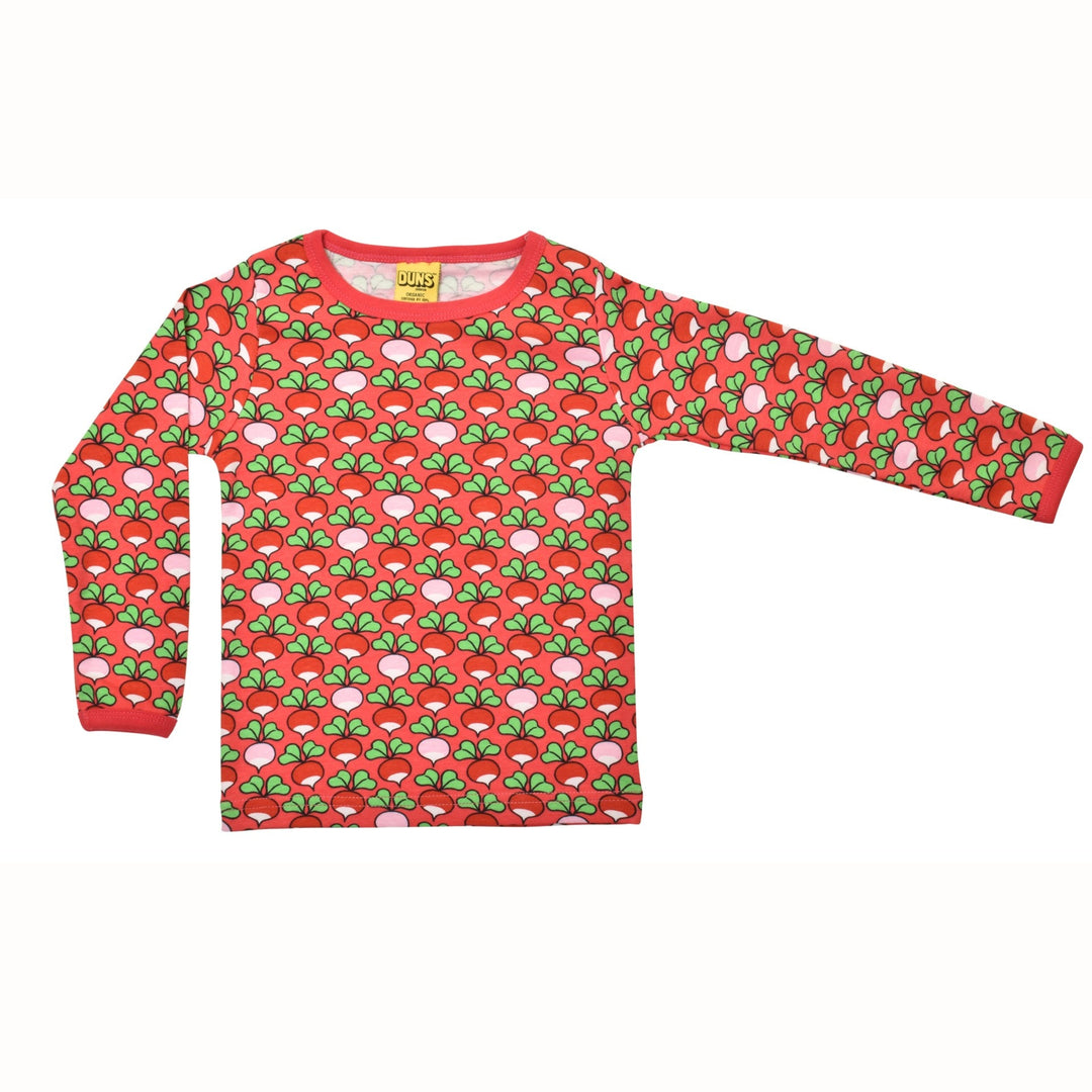 [DUNS Sweden]Long Sleeve Tops- Multi Radish Rouge Red