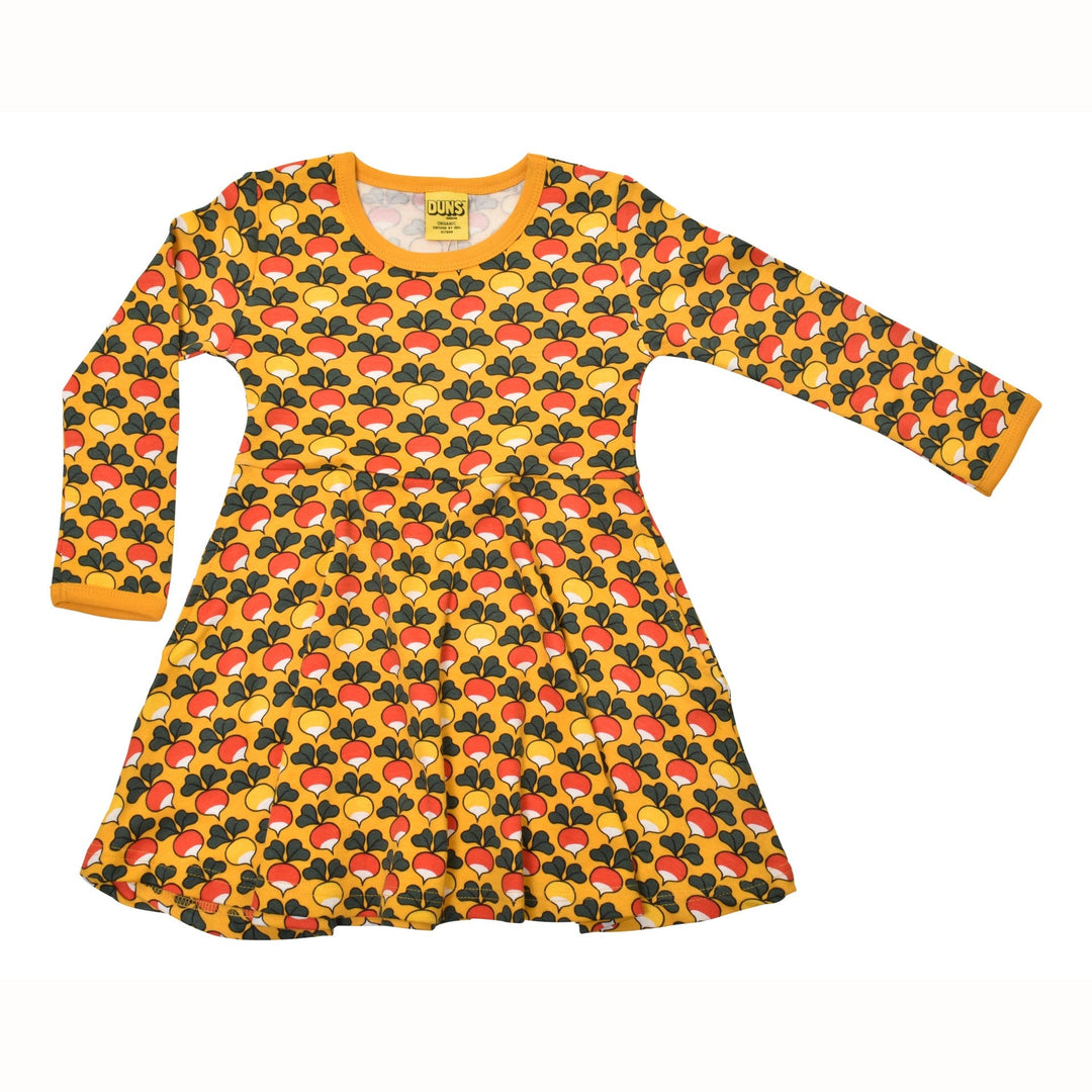 [DUNS Sweden] LS Skater Dress - Multi Radish Mineral Yellow