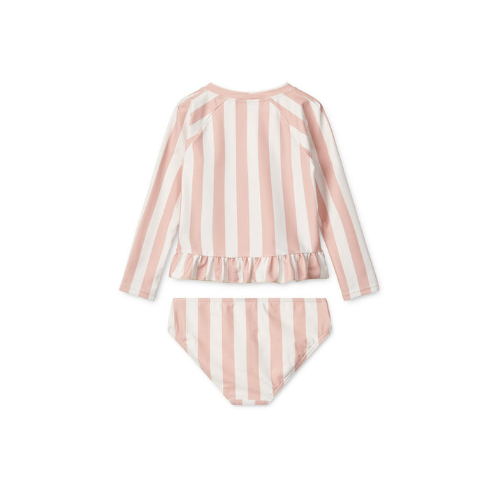 [Liewood] Dagny Swim Set - Y/D Stripe Sorbet Rose / Creme