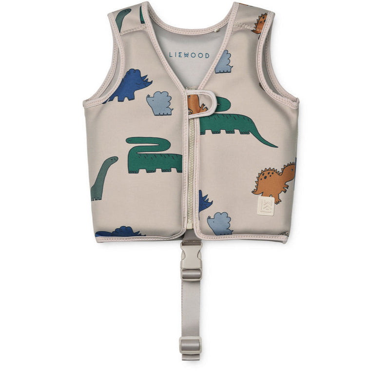 [Liewood] Dove Swim Vest - Dinosaurs / Mist