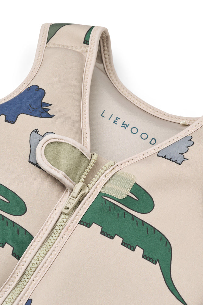 [Liewood] Dove Swim Vest - Dinosaurs / Mist