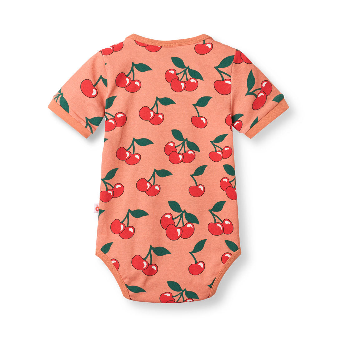 [Smafolk] Elstar ShortSleeved Baby Body With Cherry - Warm Blush