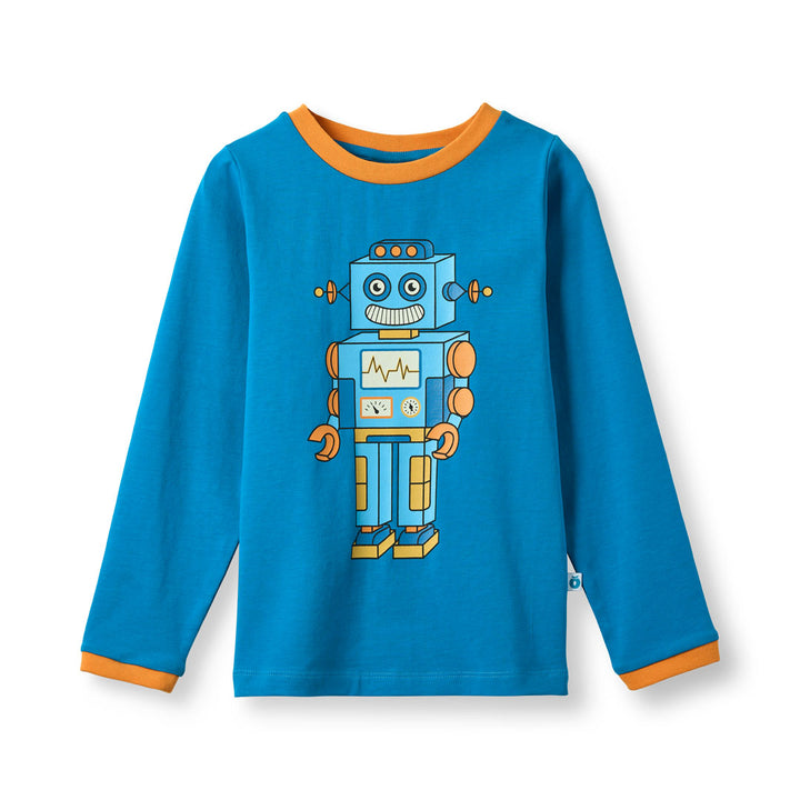 [Smafolk] Elstar Long Sleeve Shirt With Robot - Tropic Wave