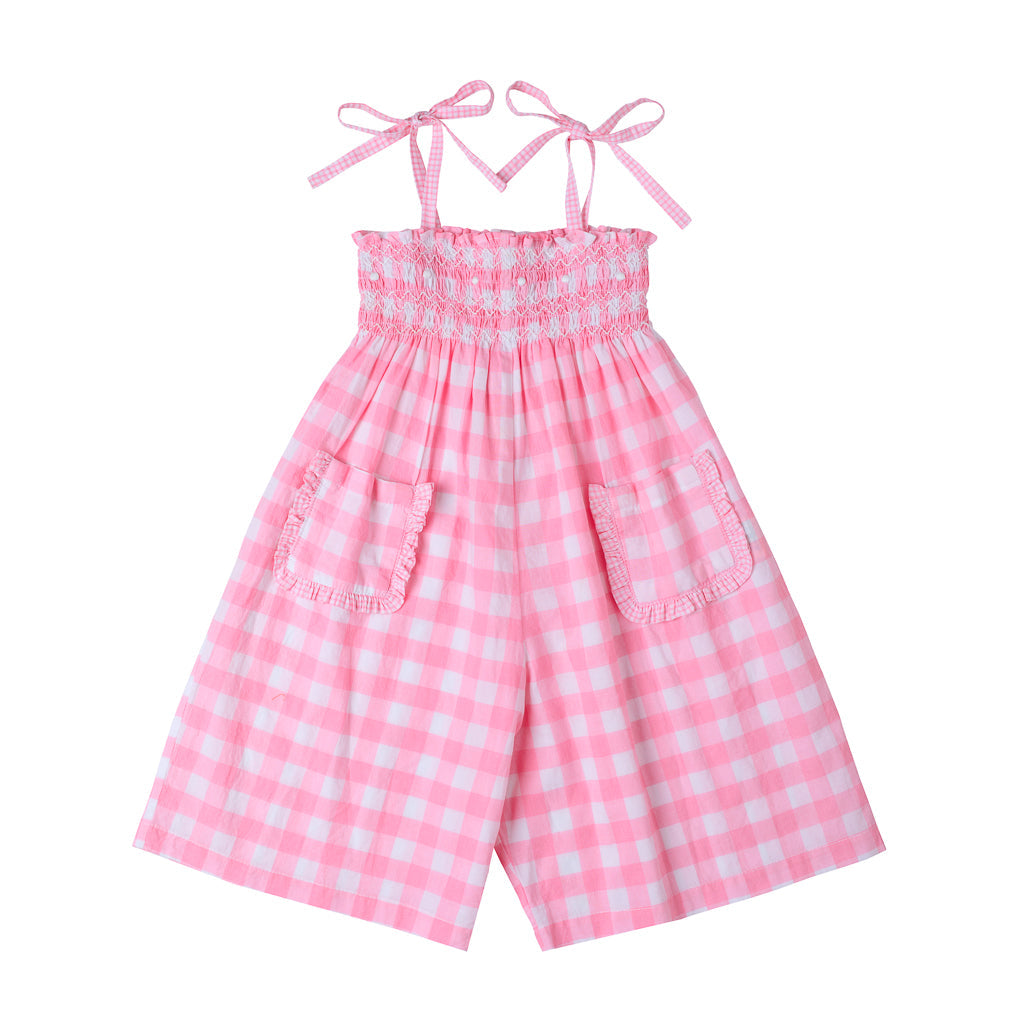 [Kidsagogo] Enola Smock Jumpsuit Vichy - Camelia