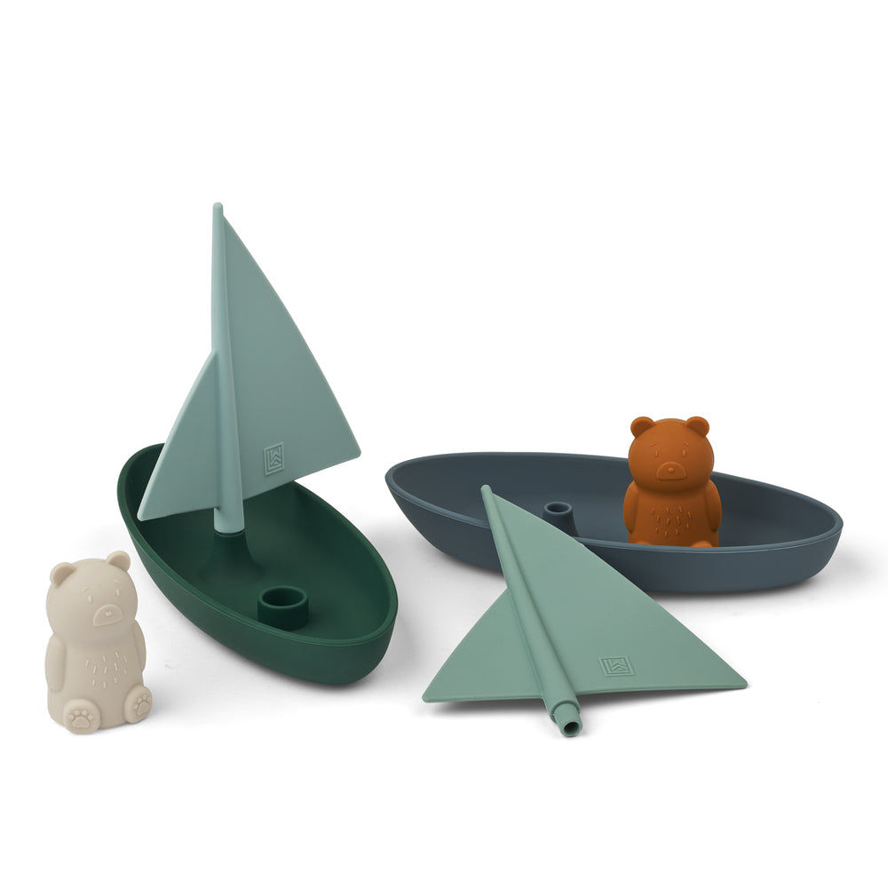 [Liewood] Ensley Spielzeugboote 2er-Pack - Walblau Multi Mix 