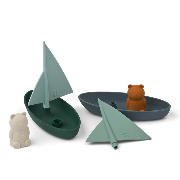 [Liewood] Ensley Spielzeugboote 2er-Pack - Walblau Multi Mix 