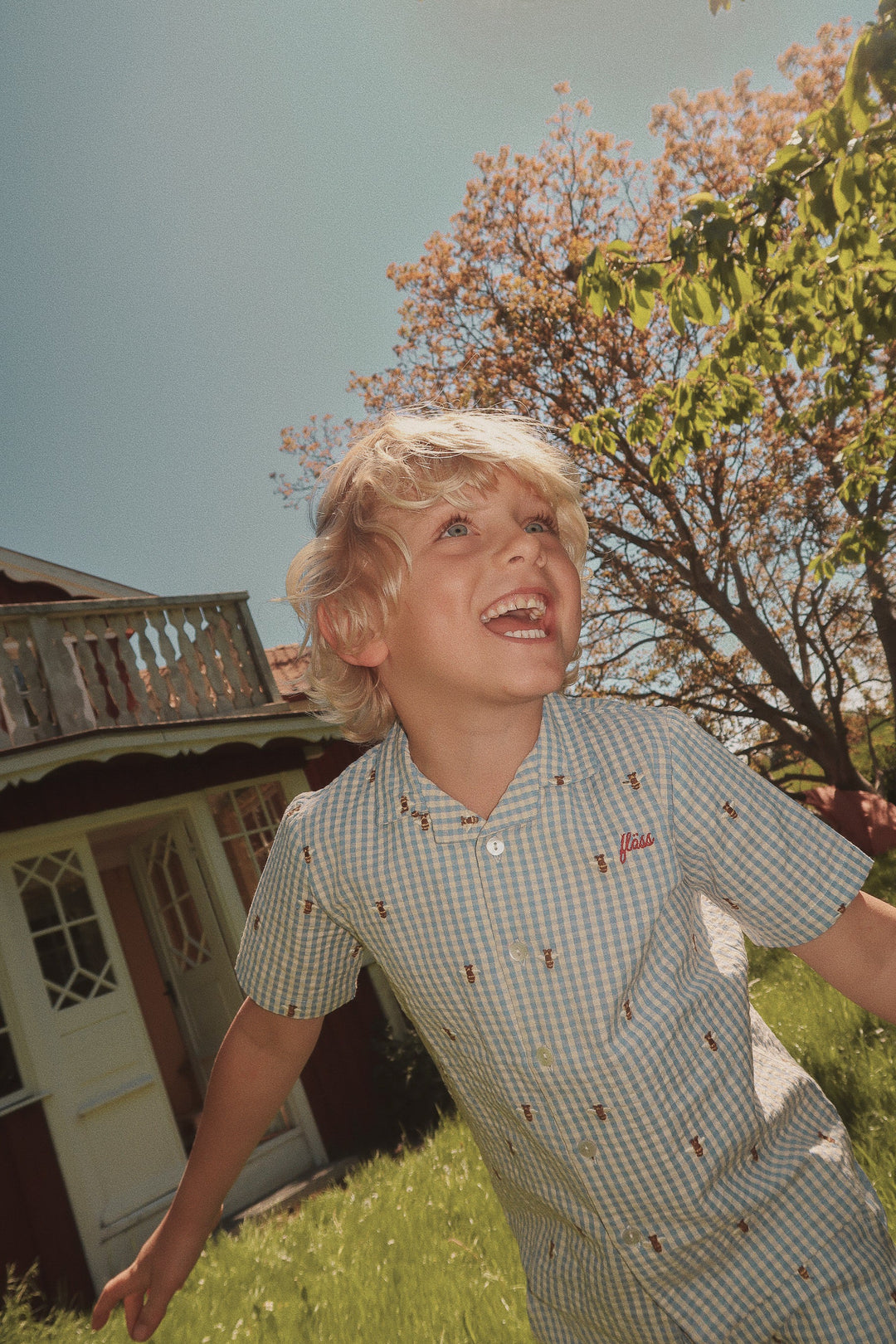 [Floss] Oliver SS Shirt - Bee Gingham