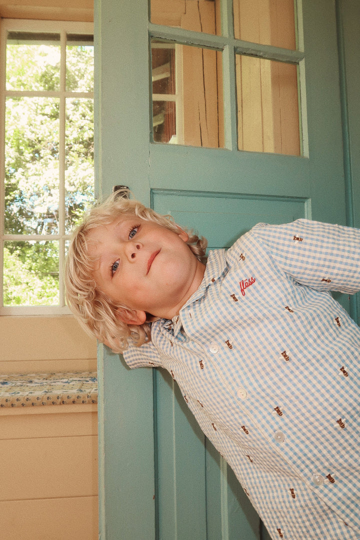 [Floss] Oliver SS Shirt - Bee Gingham