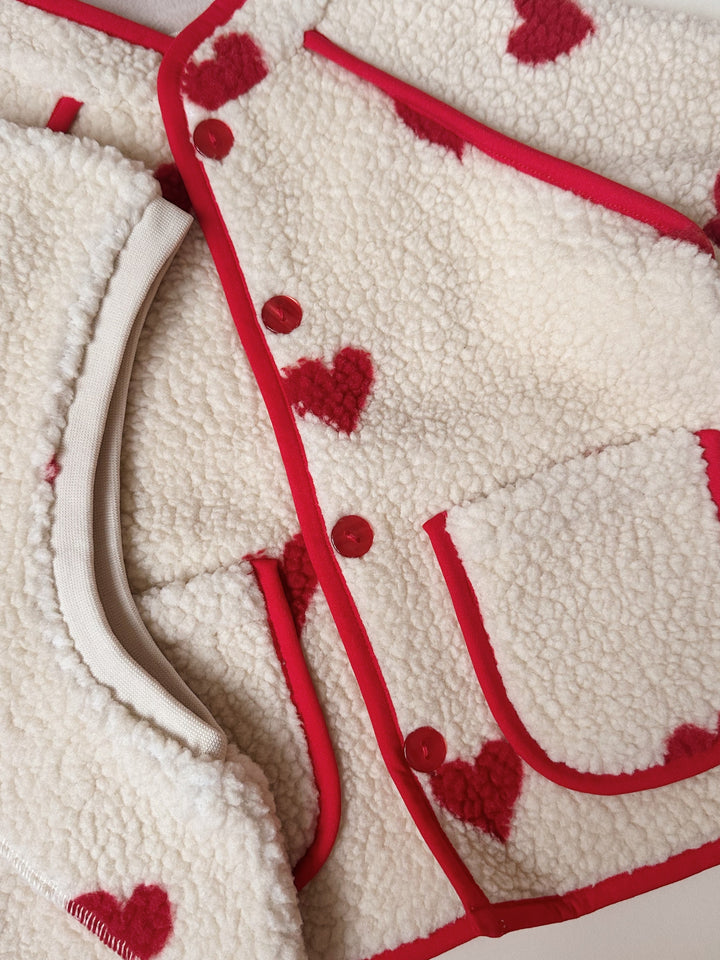 [Floss] Simone Fleece Jacket - Soft White Heart