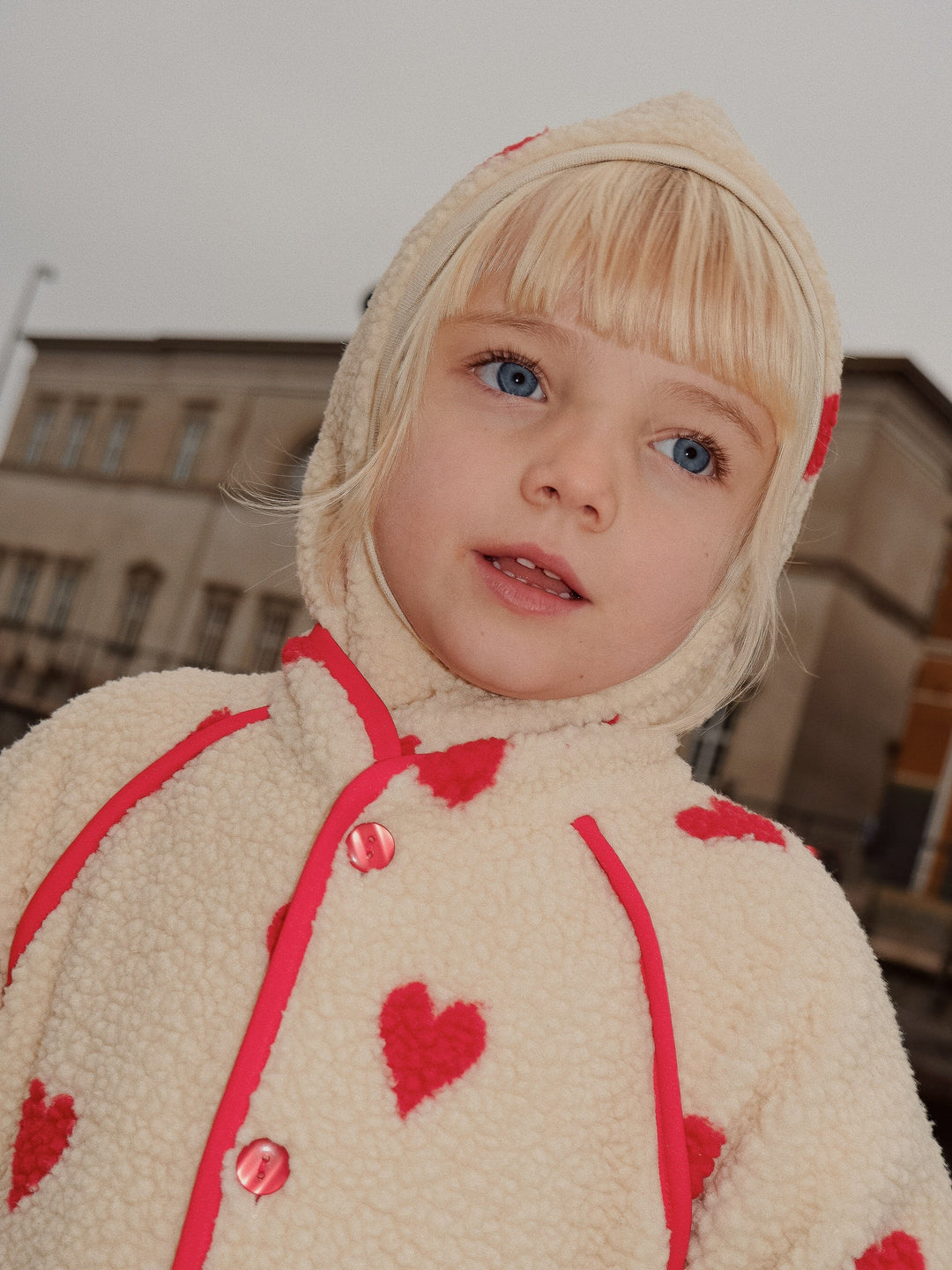 [Floss] Simone Fleece Jacket - Soft White Heart