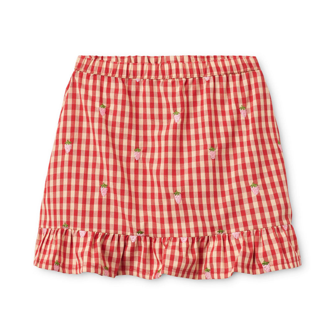 [Floss] Molly Pineberry Skirt - Red-pink Berry Gingham