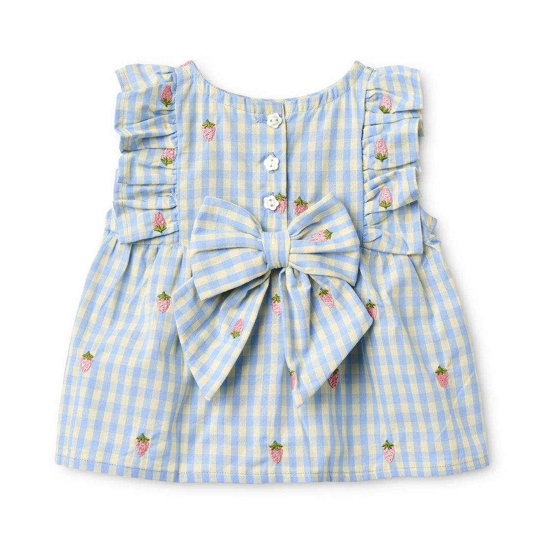 [Floss] Mille SL Dress - Sky Berry Gingham