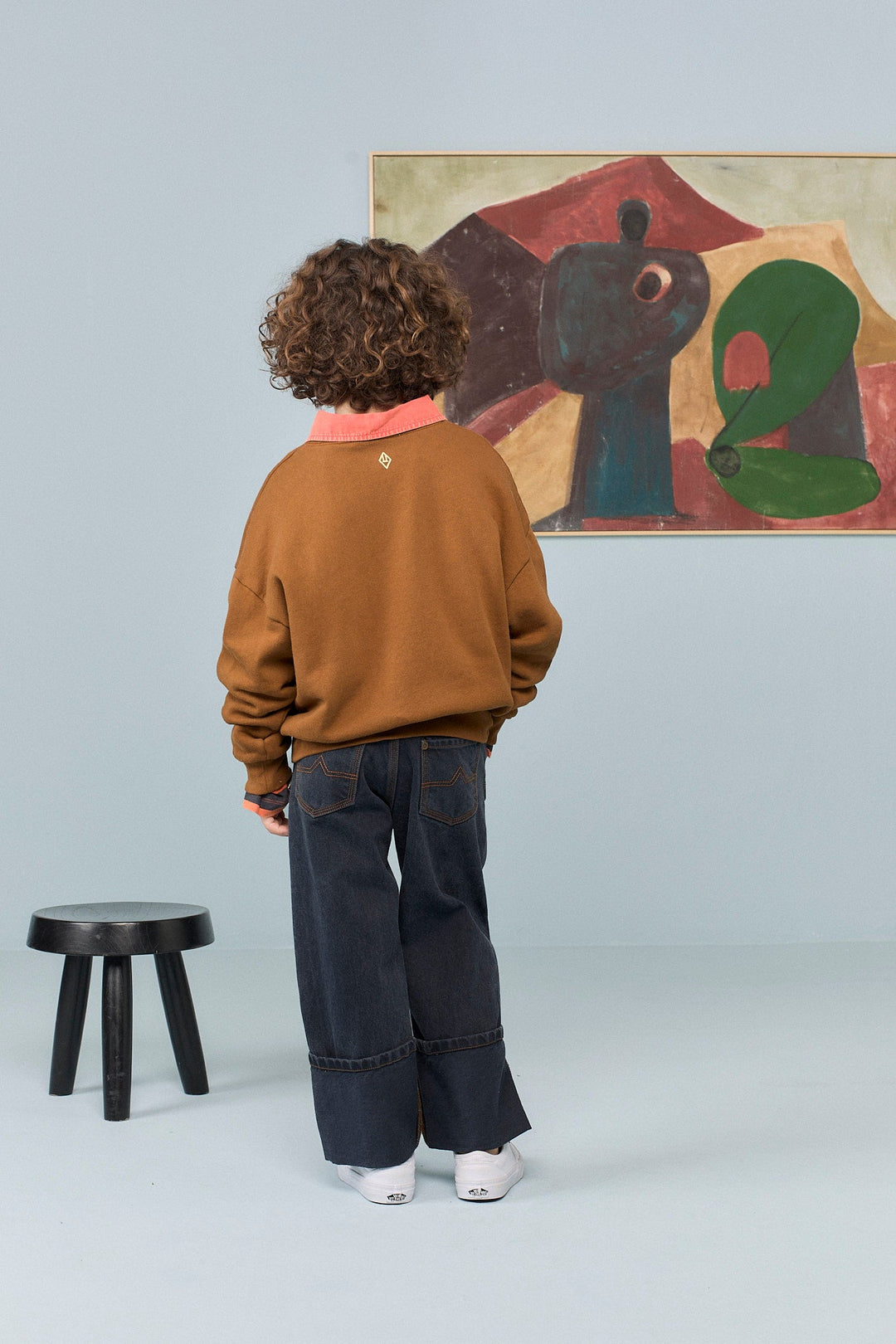 [TAO]Killifish Warm Kid Sweatshirt -Brown