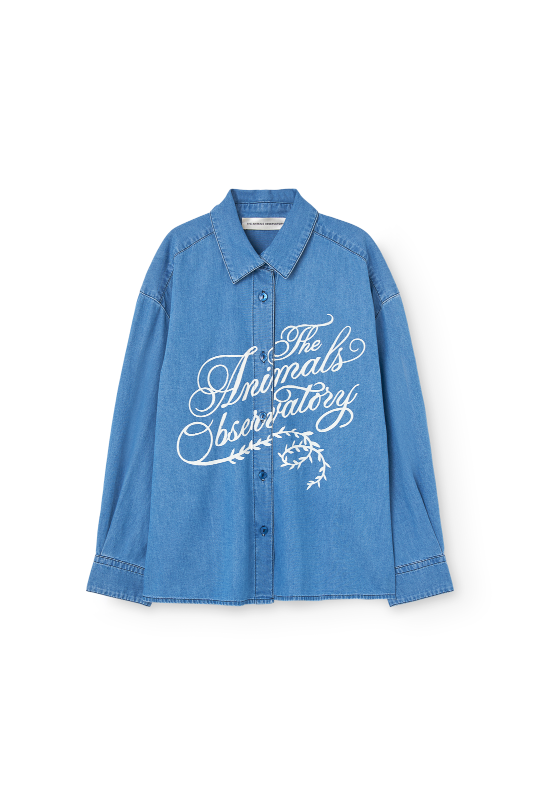 [TAO]Wolf Denim Kid Shirt - Dusty Blue