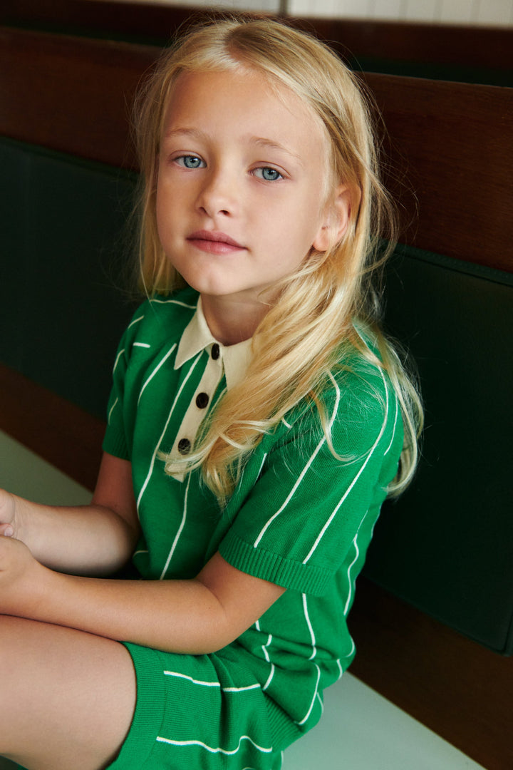 [FUB] Striped Shorts - Basil / Ecru