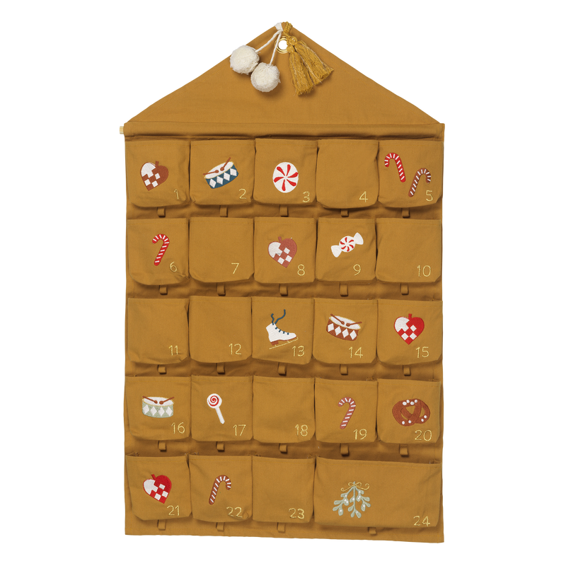 [fabelab] Adventskalender - Nostalgie-Stickerei - Ocker