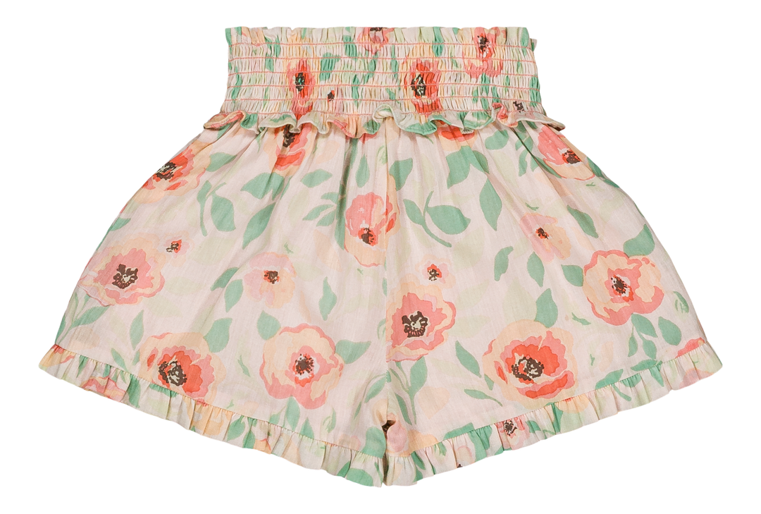 [Bachaa] Flamingo Blouse & Short Set - Poppy Print