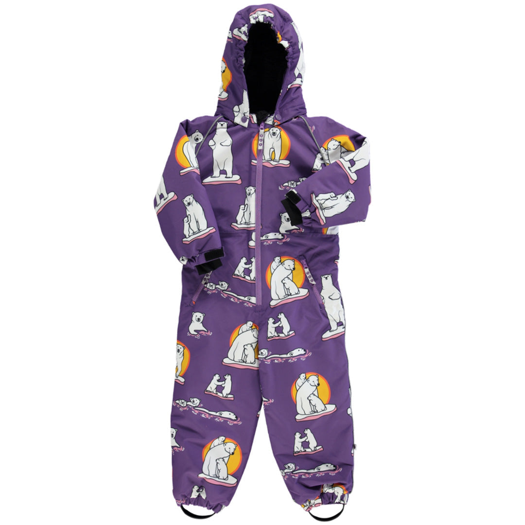 [Smafolk] Snowsuit With Polar Bear - Purple Heart