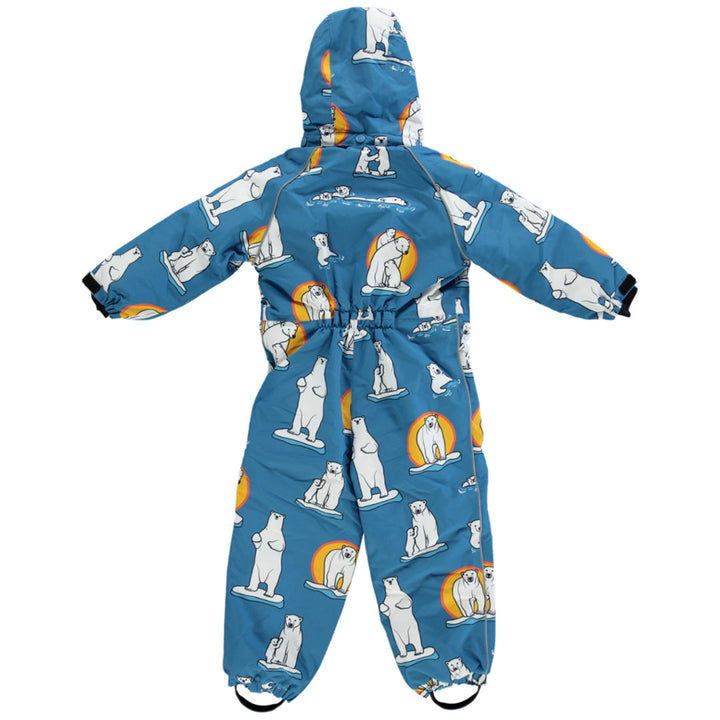 [Smafolk] Snowsuit With Polar Bear - Solid Blue