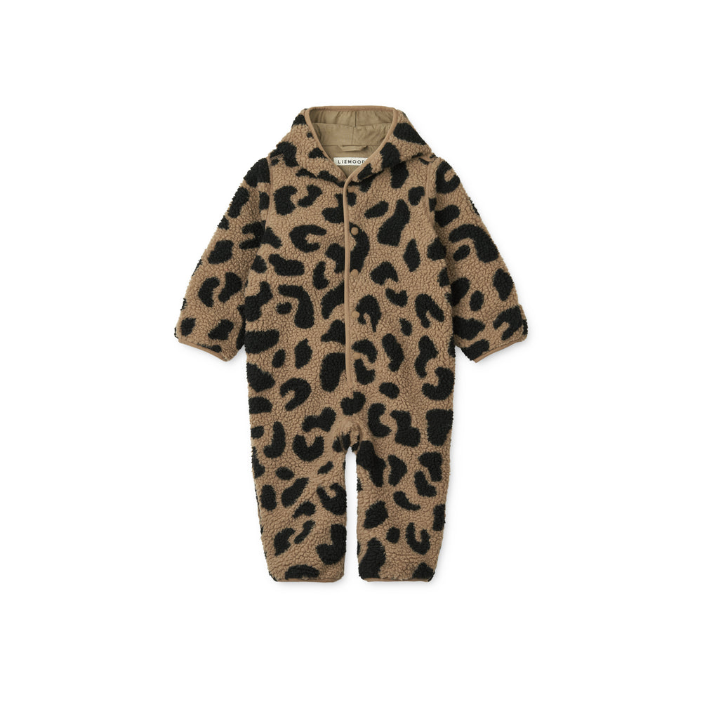 [Liewood] Fraser Baby Pile Jumpsuit - Mega Leo / Oat Mix