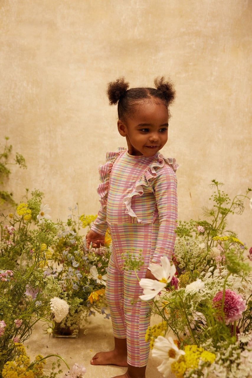 [Louise Misha] Bathing Jumpsuits Linette - Pink Island Checks