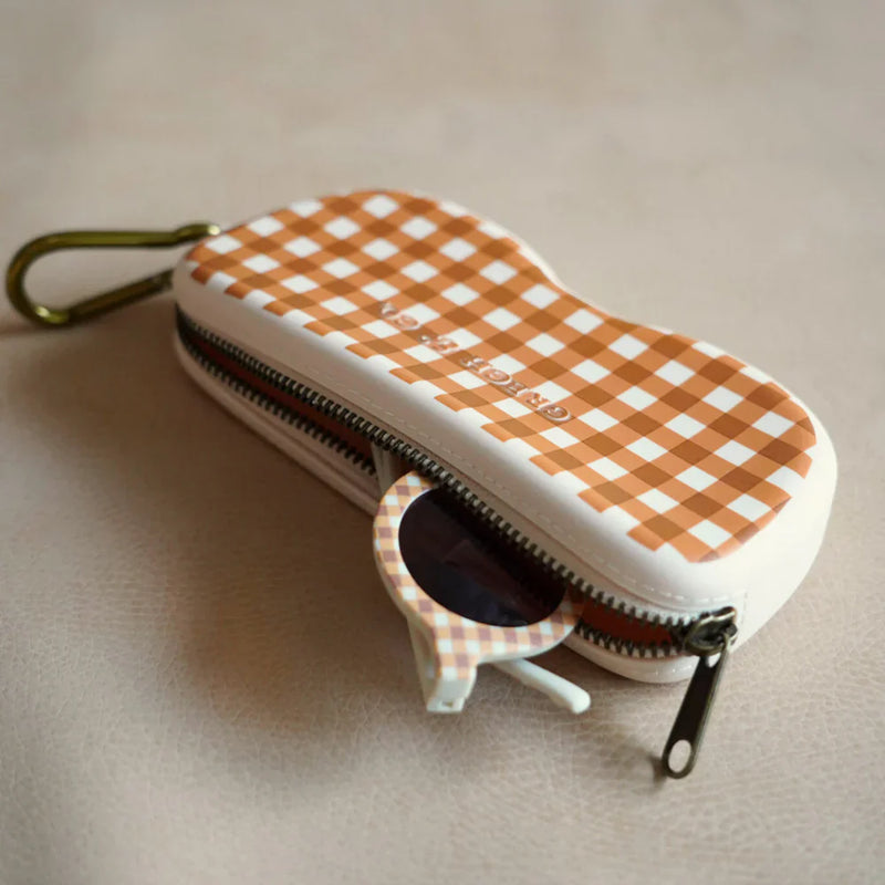 [Grech & Co.] sunglass Case - Sienna Gingham